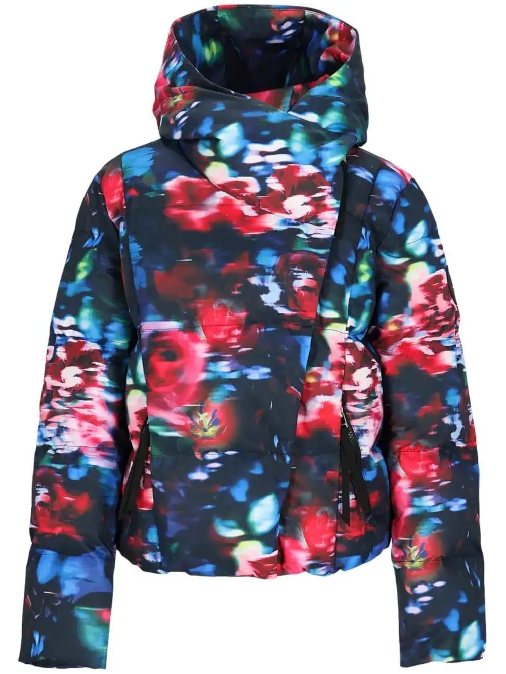 NWT OBERMEYER BIG KIDS ISLA SKI PUFFER FLOWER DOWN JACKET SIZE S 8 OR M 10-12